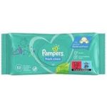 دستمال مرطوب کودک پمپرز بسته 52 عددی